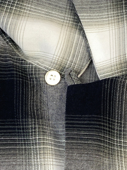 【中古品】【メンズ】 SUGAR CANE シュガーケーン RAYON OMBRE CHECK SS OPEN SHIRT SC39297 レーヨン オンブレ チェック ショートスリーブ オープン シャツ 半袖 メンズ 145-260731-em-10-min サイズ：Ｌ カラー：ブランド/ホワイト 万代Net店