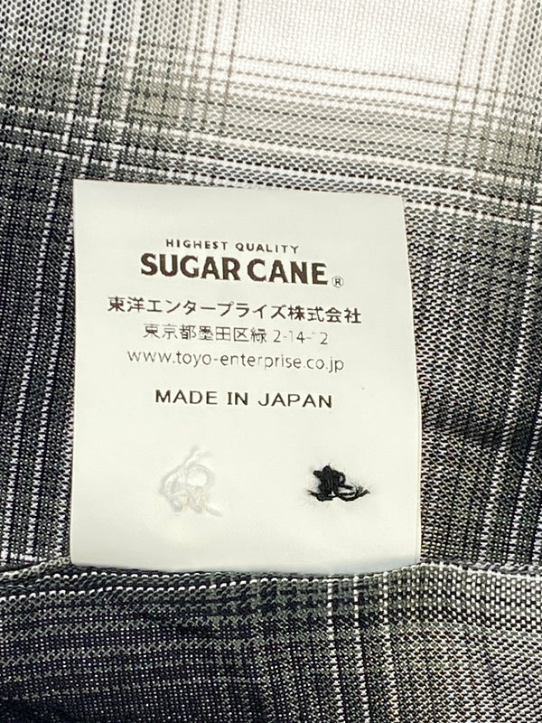 【中古品】【メンズ】 SUGAR CANE シュガーケーン RAYON OMBRE CHECK SS OPEN SHIRT SC39297 レーヨン オンブレ チェック ショートスリーブ オープン シャツ 半袖 メンズ 145-260731-em-10-min サイズ：Ｌ カラー：ブランド/ホワイト 万代Net店