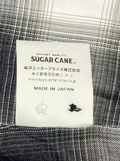 【中古品】【メンズ】 SUGAR CANE シュガーケーン RAYON OMBRE CHECK SS OPEN SHIRT SC39297 レーヨン オンブレ チェック ショートスリーブ オープン シャツ 半袖 メンズ 145-260731-em-10-min サイズ：Ｌ カラー：ブランド/ホワイト 万代Net店