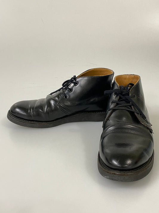 【現状渡し品】【メンズ】 RED WING レッドウィング POSTMAN CHUKKA BOOTS 9196 ポストマン チャッカ ブーツ メンズ レザー シューズ Ｄワイズ 164-260731-em-73-min サイズ：26.5cm カラー：ブラック 万代Net店