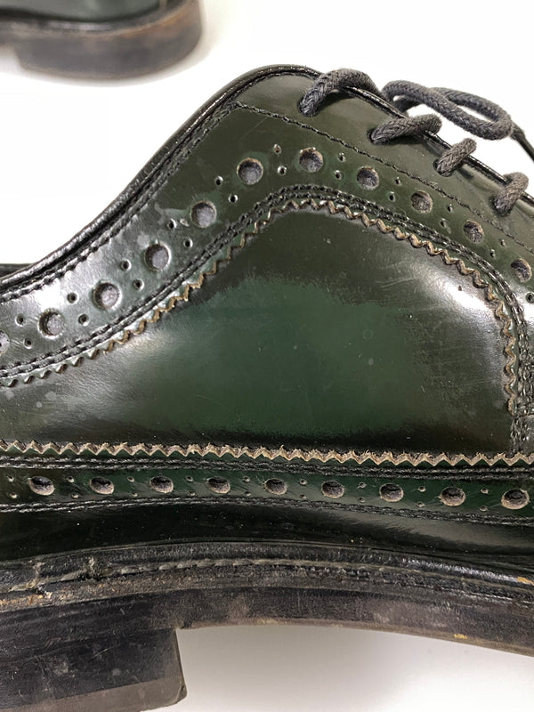【現状渡し品】【メンズ】 REGAL リーガル ウィングチップ シューズ 806R 牛革 メンズ 革靴 164-260731-em-77-min サイズ：25 カラー：グリーン 万代Net店
