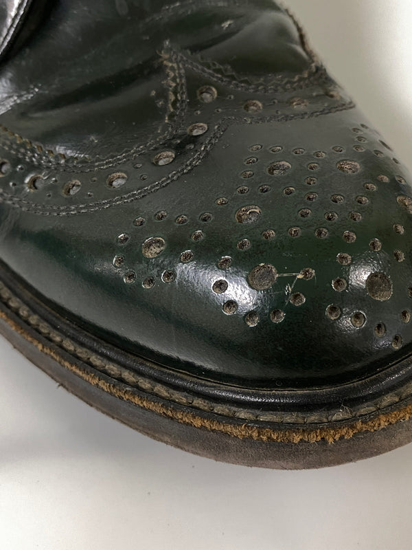 【現状渡し品】【メンズ】 REGAL リーガル ウィングチップ シューズ 806R 牛革 メンズ 革靴 164-260731-em-77-min サイズ：25 カラー：グリーン 万代Net店