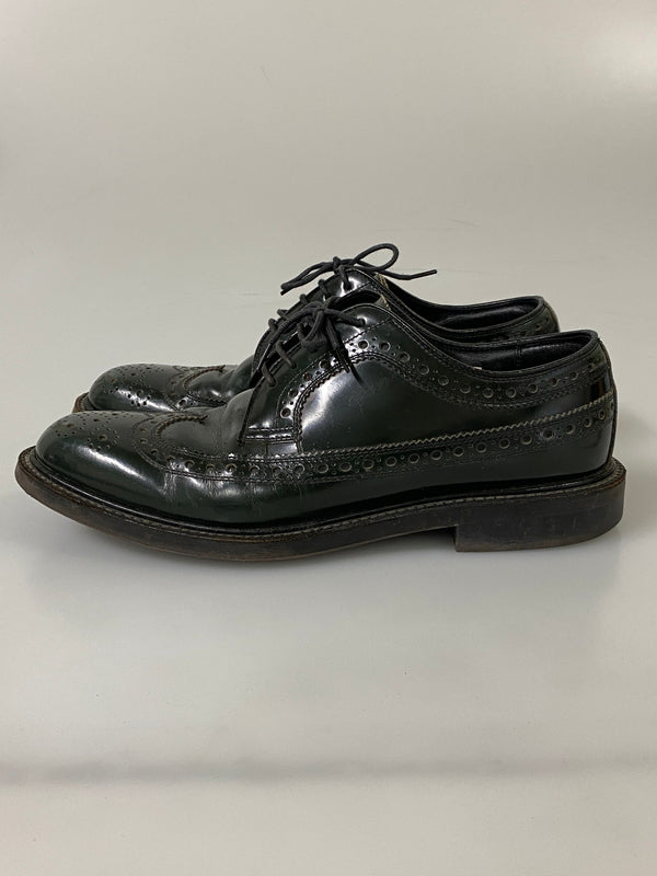 【現状渡し品】【メンズ】 REGAL リーガル ウィングチップ シューズ 806R 牛革 メンズ 革靴 164-260731-em-77-min サイズ：25 カラー：グリーン 万代Net店
