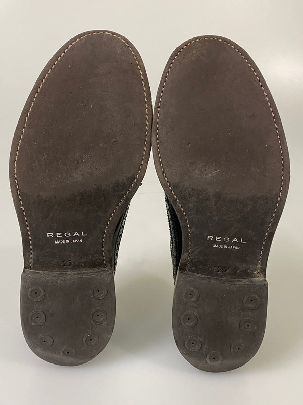 【現状渡し品】【メンズ】 REGAL リーガル ウィングチップ シューズ 806R 牛革 メンズ 革靴 164-260731-em-77-min サイズ：25 カラー：グリーン 万代Net店