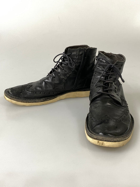 【現状渡し品】【メンズ】 USED ユーズド ウィングチップ レースアップブーツ メンズ シューズ 紳士靴 164-260731-em-75-min サイズ：42 カラー：ブラック 万代Net店