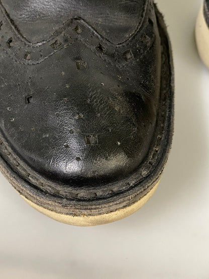 【現状渡し品】【メンズ】 USED ユーズド ウィングチップ レースアップブーツ メンズ シューズ 紳士靴 164-260731-em-75-min サイズ：42 カラー：ブラック 万代Net店