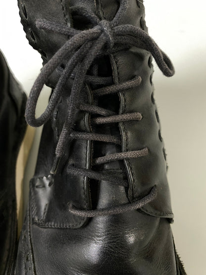 【現状渡し品】【メンズ】 USED ユーズド ウィングチップ レースアップブーツ メンズ シューズ 紳士靴 164-260731-em-75-min サイズ：42 カラー：ブラック 万代Net店