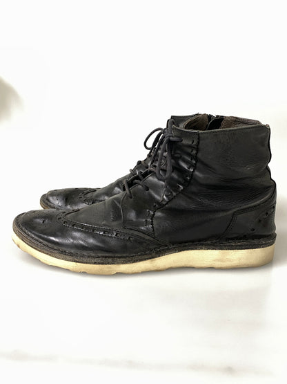 【現状渡し品】【メンズ】 USED ユーズド ウィングチップ レースアップブーツ メンズ シューズ 紳士靴 164-260731-em-75-min サイズ：42 カラー：ブラック 万代Net店