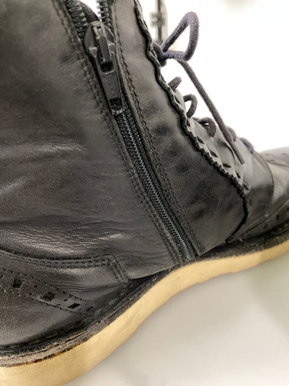【現状渡し品】【メンズ】 USED ユーズド ウィングチップ レースアップブーツ メンズ シューズ 紳士靴 164-260731-em-75-min サイズ：42 カラー：ブラック 万代Net店