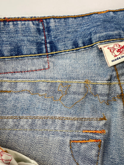 【現状渡し品】【メンズ】 TRUE RELIGION トゥルーレリジョン JOEY DENIM PANTS ジョーイ デニム パンツ ボトムス 152-260804-yn-11-min サイズ：ROW30 SEAT33 カラー：ライトインディゴ 万代Net店