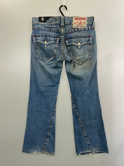 【現状渡し品】【メンズ】 TRUE RELIGION トゥルーレリジョン JOEY DENIM PANTS ジョーイ デニム パンツ ボトムス 152-260804-yn-11-min サイズ：ROW30 SEAT33 カラー：ライトインディゴ 万代Net店
