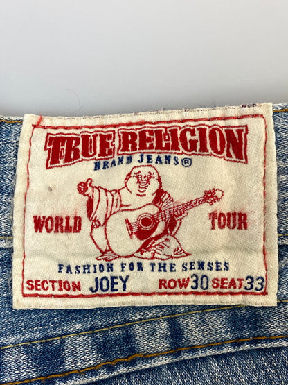 【現状渡し品】【メンズ】 TRUE RELIGION トゥルーレリジョン JOEY DENIM PANTS ジョーイ デニム パンツ ボトムス 152-260804-yn-11-min サイズ：ROW30 SEAT33 カラー：ライトインディゴ 万代Net店