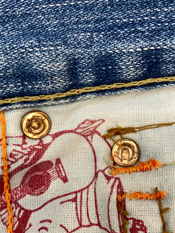【現状渡し品】【メンズ】 TRUE RELIGION トゥルーレリジョン JOEY DENIM PANTS ジョーイ デニム パンツ ボトムス 152-260804-yn-11-min サイズ：ROW30 SEAT33 カラー：ライトインディゴ 万代Net店