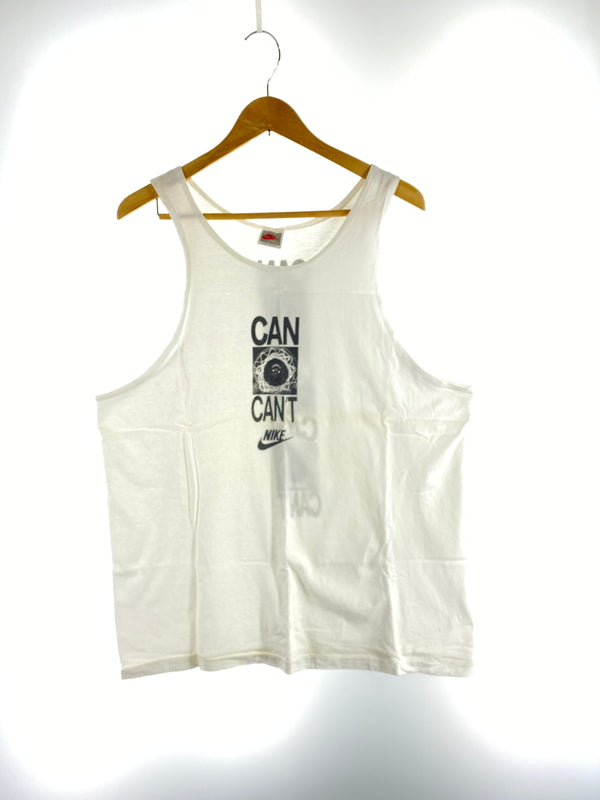 【中古品】【メンズ】 NIKE ナイキ CAN CANT TANK TOP タンクトップ メンズ トップス 146-260731-em-12-min サイズ：XL カラー：ホワイト 万代Net店