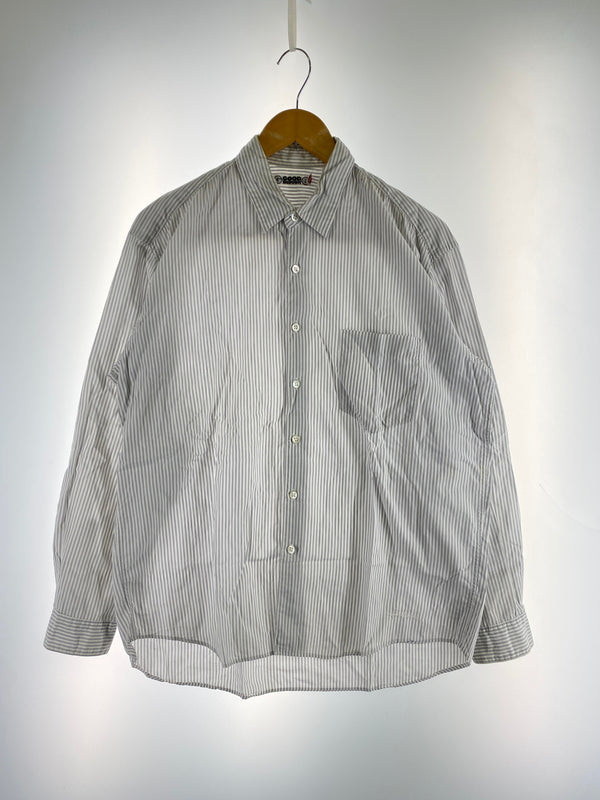 【中古品】【メンズ】 GOODENOUGH グッドイナフ STRIPE L S SHIRT ストライプ 長袖 シャツ メンズ トップス ロングスリーブ 142-260731-em-05-min サイズ：M カラー：ホワイト/グレー（ストライプ） 万代Net店