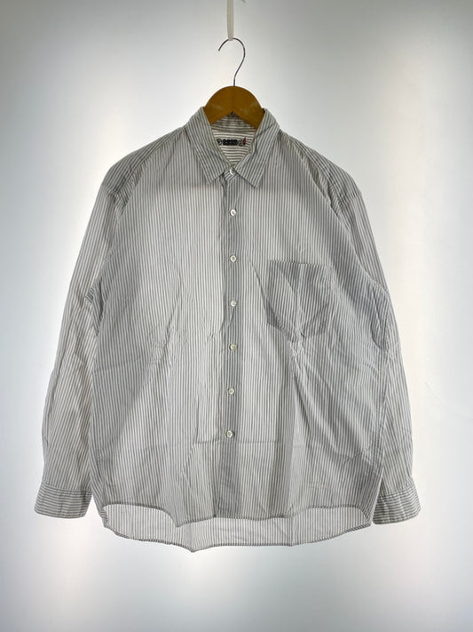 【中古品】【メンズ】 GOODENOUGH グッドイナフ STRIPE L S SHIRT ストライプ 長袖 シャツ メンズ トップス ロングスリーブ 142-260731-em-05-min サイズ：M カラー：ホワイト/グレー（ストライプ） 万代Net店
