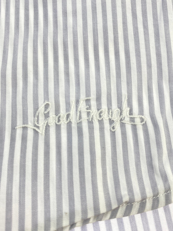 【中古品】【メンズ】 GOODENOUGH グッドイナフ STRIPE L S SHIRT ストライプ 長袖 シャツ メンズ トップス ロングスリーブ 142-260731-em-05-min サイズ：M カラー：ホワイト/グレー（ストライプ） 万代Net店