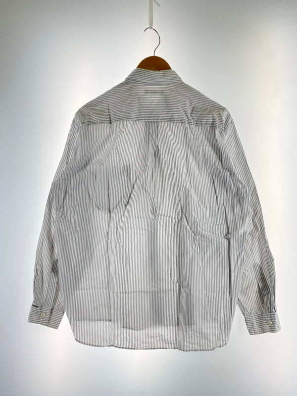 【中古品】【メンズ】 GOODENOUGH グッドイナフ STRIPE L S SHIRT ストライプ 長袖 シャツ メンズ トップス ロングスリーブ 142-260731-em-05-min サイズ：M カラー：ホワイト/グレー（ストライプ） 万代Net店