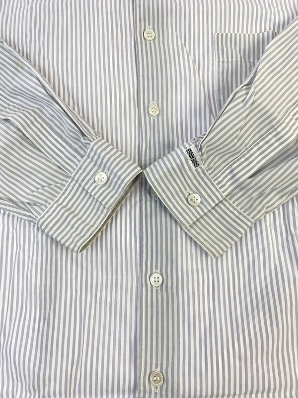 【中古品】【メンズ】 GOODENOUGH グッドイナフ STRIPE L S SHIRT ストライプ 長袖 シャツ メンズ トップス ロングスリーブ 142-260731-em-05-min サイズ：M カラー：ホワイト/グレー（ストライプ） 万代Net店