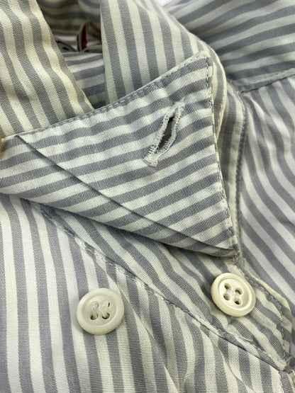 【中古品】【メンズ】 GOODENOUGH グッドイナフ STRIPE L S SHIRT ストライプ 長袖 シャツ メンズ トップス ロングスリーブ 142-260731-em-05-min サイズ：M カラー：ホワイト/グレー（ストライプ） 万代Net店