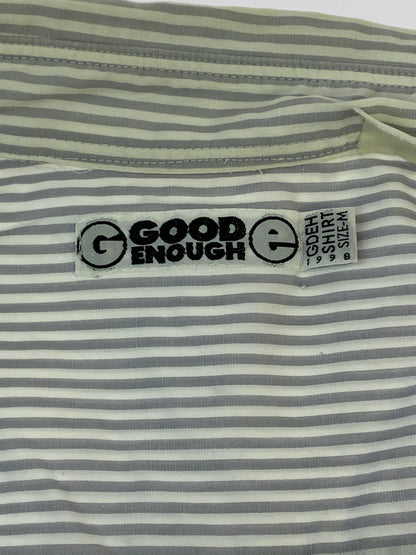 【中古品】【メンズ】 GOODENOUGH グッドイナフ STRIPE L S SHIRT ストライプ 長袖 シャツ メンズ トップス ロングスリーブ 142-260731-em-05-min サイズ：M カラー：ホワイト/グレー（ストライプ） 万代Net店