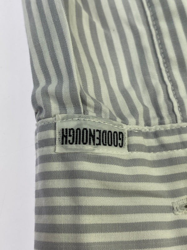 【中古品】【メンズ】 GOODENOUGH グッドイナフ STRIPE L S SHIRT ストライプ 長袖 シャツ メンズ トップス ロングスリーブ 142-260731-em-05-min サイズ：M カラー：ホワイト/グレー（ストライプ） 万代Net店