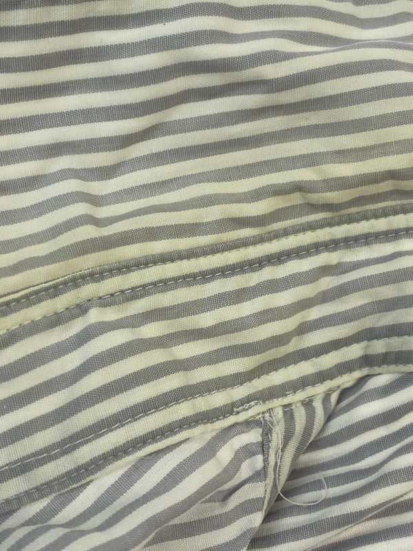【中古品】【メンズ】 GOODENOUGH グッドイナフ STRIPE L S SHIRT ストライプ 長袖 シャツ メンズ トップス ロングスリーブ 142-260731-em-05-min サイズ：M カラー：ホワイト/グレー（ストライプ） 万代Net店