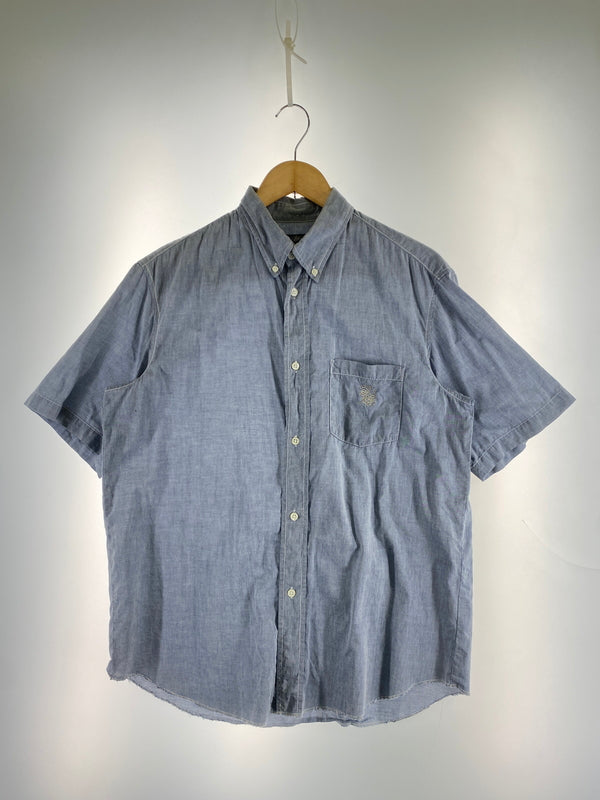 【中古品】【メンズ】 STUSSY ステューシー 00'S シャンブレーシャツ 00年代 半袖 シャツ メンズ トップス ヴィンテージ 142-260731-em-06-min サイズ：Ｌ カラー：ライトブルー系 万代Net店