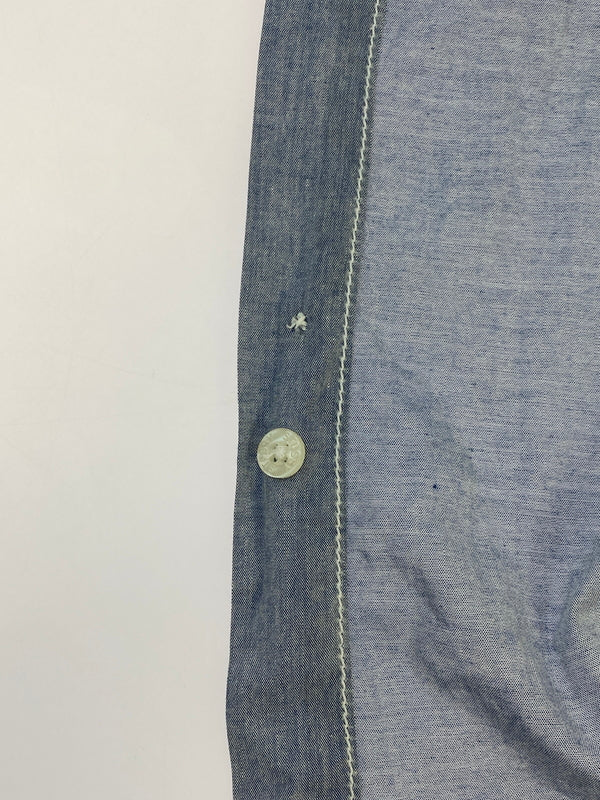 【中古品】【メンズ】 STUSSY ステューシー 00'S シャンブレーシャツ 00年代 半袖 シャツ メンズ トップス ヴィンテージ 142-260731-em-06-min サイズ：Ｌ カラー：ライトブルー系 万代Net店