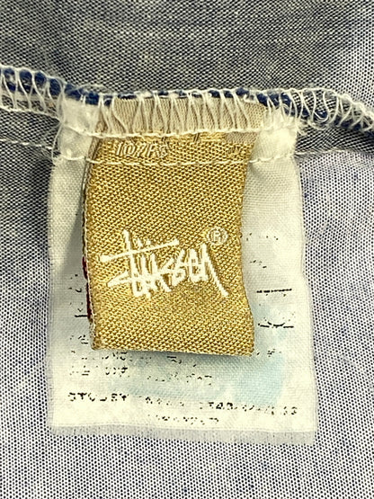 【中古品】【メンズ】 STUSSY ステューシー 00'S シャンブレーシャツ 00年代 半袖 シャツ メンズ トップス ヴィンテージ 142-260731-em-06-min サイズ：Ｌ カラー：ライトブルー系 万代Net店