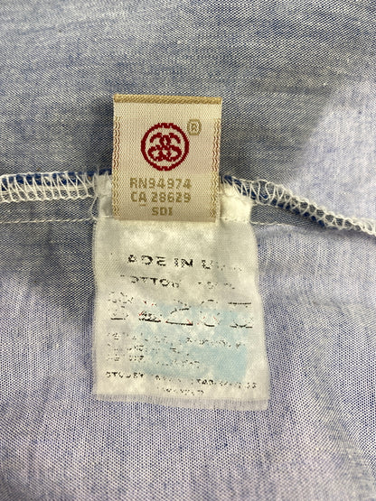 【中古品】【メンズ】 STUSSY ステューシー 00'S シャンブレーシャツ 00年代 半袖 シャツ メンズ トップス ヴィンテージ 142-260731-em-06-min サイズ：Ｌ カラー：ライトブルー系 万代Net店