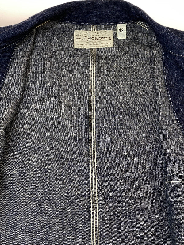【中古品】【メンズ】 WAREHOUSE ウエアハウス JOHN GLUCKOW 1930S NEVERLOST JACKET LOT JG-03 ジョングラッコー ネバーロストジャケット アウター 145-260731-yn-42-min サイズ：42 カラー：インディゴ 万代Net店