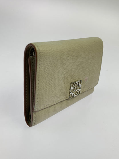 【中古品】【レディース】 LOEWE ロエベ トライフォールドウォレット 三つ折り財布 181-260809-em-21-min カラー：ベージュ系 万代Net店