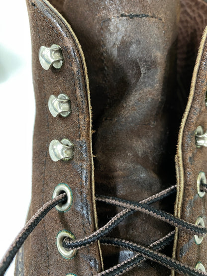 【現状渡し品】【メンズ】 RED WING レッドウィング 6-INCH CLASSIC ROUND 8164 6インチ クラシックラウンド メンズ ブーツ 起毛革 ジャワ ミュールスキナー レザー シューズ Ｄワイズ 164-260731-em-72-min サイズ：27.0cm カラー：ブラウン 万代Net店