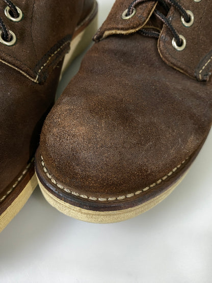 【現状渡し品】【メンズ】 RED WING レッドウィング 6-INCH CLASSIC ROUND 8164 6インチ クラシックラウンド メンズ ブーツ 起毛革 ジャワ ミュールスキナー レザー シューズ Ｄワイズ 164-260731-em-72-min サイズ：27.0cm カラー：ブラウン 万代Net店