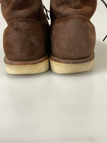 【現状渡し品】【メンズ】 RED WING レッドウィング 6-INCH CLASSIC ROUND 8164 6インチ クラシックラウンド メンズ ブーツ 起毛革 ジャワ ミュールスキナー レザー シューズ Ｄワイズ 164-260731-em-72-min サイズ：27.0cm カラー：ブラウン 万代Net店