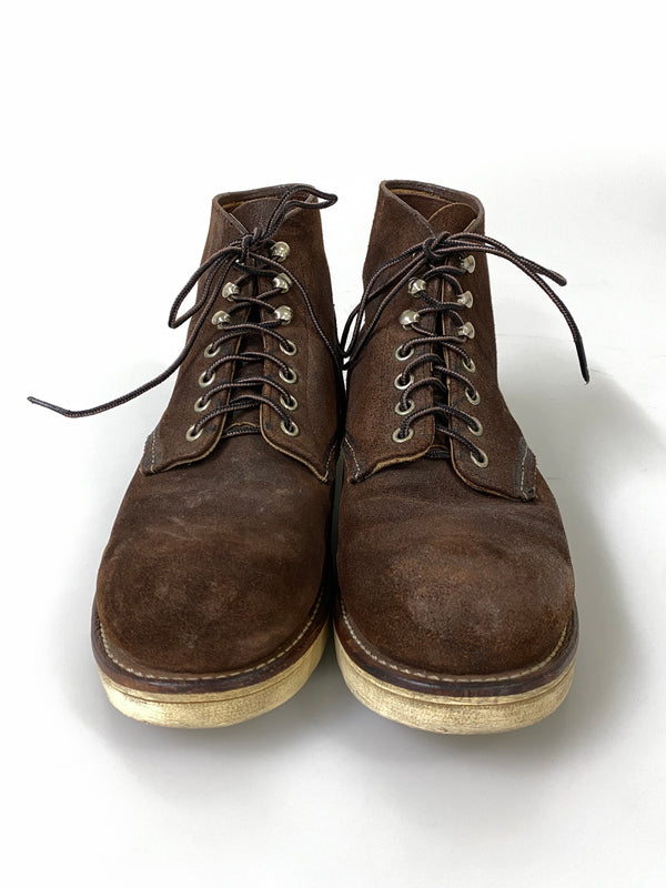 【現状渡し品】【メンズ】 RED WING レッドウィング 6-INCH CLASSIC ROUND 8164 6インチ クラシックラウンド メンズ ブーツ 起毛革 ジャワ ミュールスキナー レザー シューズ Ｄワイズ 164-260731-em-72-min サイズ：27.0cm カラー：ブラウン 万代Net店