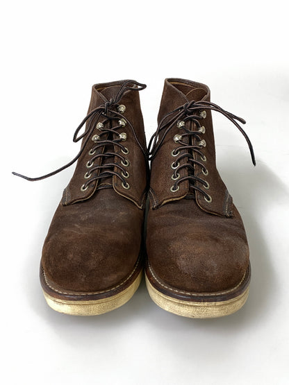 【現状渡し品】【メンズ】 RED WING レッドウィング 6-INCH CLASSIC ROUND 8164 6インチ クラシックラウンド メンズ ブーツ 起毛革 ジャワ ミュールスキナー レザー シューズ Ｄワイズ 164-260731-em-72-min サイズ：27.0cm カラー：ブラウン 万代Net店