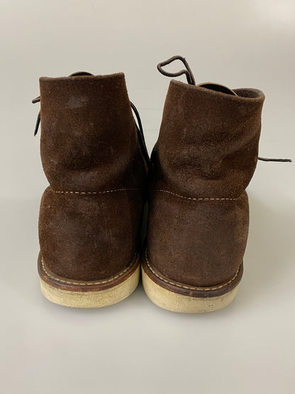 【現状渡し品】【メンズ】 RED WING レッドウィング 6-INCH CLASSIC ROUND 8164 6インチ クラシックラウンド メンズ ブーツ 起毛革 ジャワ ミュールスキナー レザー シューズ Ｄワイズ 164-260731-em-72-min サイズ：27.0cm カラー：ブラウン 万代Net店