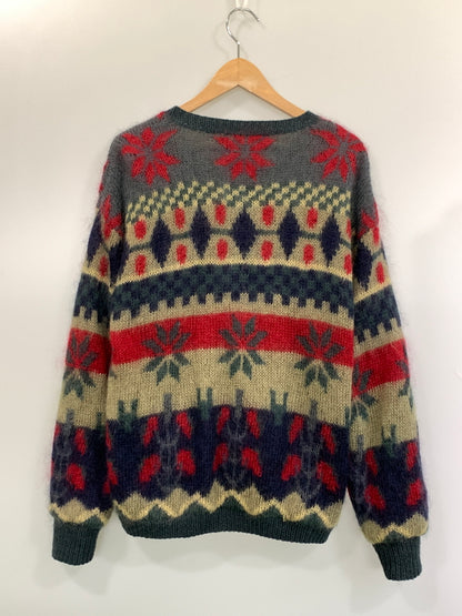 【中古品】【メンズ】 USED NORDIC MOHAIR MIX CARDIGAN ノルディック モヘア ミックス カーディガン セーター ニット 146-260804-hu-31-min サイズ：不明 下記参照 カラー：グレー/レッド/ベージュ 万代Net店