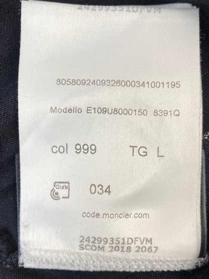 【中古品】【メンズ】 MONCLER モンクレール FRAGMENT MAGLIA T-SHIRT E109U8000150 フラグメント マリアTシャツ 半袖Tシャツ トップス 141-260804-yn-14-min サイズ：L カラー：ブラック 万代Net店