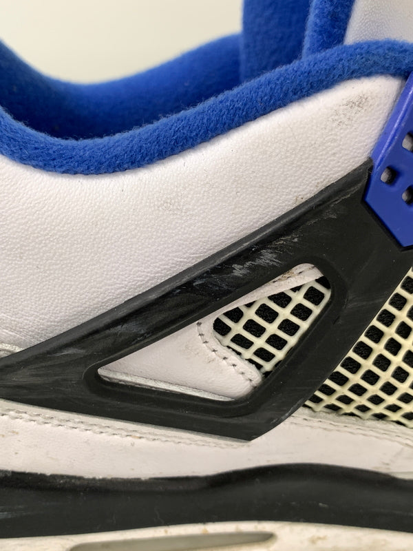 【現状渡し品】【メンズ】 NIKE ナイキ AIR JORDAN 4 RETRO MOTORSPORTS 308497-117 エア ジョーダン 4 レトロ モータースポーツ スニーカー 靴 160-260804-yn-26-min サイズ：30.0cm US12 カラー：WHITE/GAME ROYAL-BLACK 万代Net店