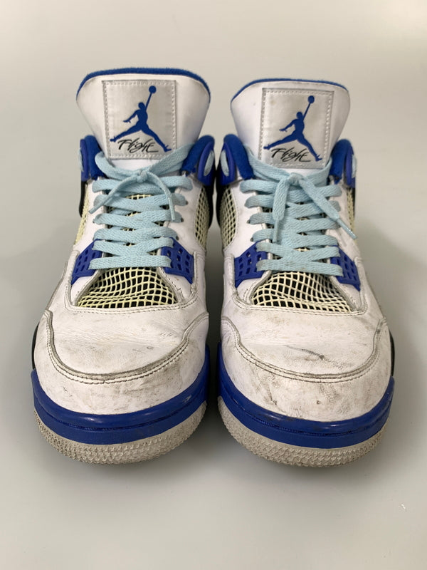 【現状渡し品】【メンズ】 NIKE ナイキ AIR JORDAN 4 RETRO MOTORSPORTS 308497-117 エア ジョーダン 4 レトロ モータースポーツ スニーカー 靴 160-260804-yn-26-min サイズ：30.0cm US12 カラー：WHITE/GAME ROYAL-BLACK 万代Net店