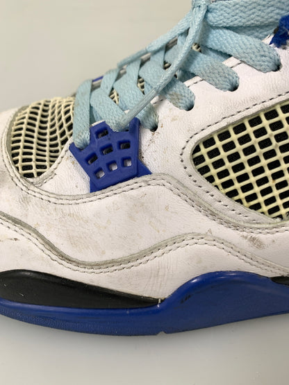 【現状渡し品】【メンズ】 NIKE ナイキ AIR JORDAN 4 RETRO MOTORSPORTS 308497-117 エア ジョーダン 4 レトロ モータースポーツ スニーカー 靴 160-260804-yn-26-min サイズ：30.0cm US12 カラー：WHITE/GAME ROYAL-BLACK 万代Net店