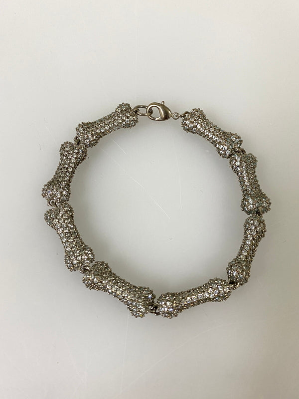 【中古品】【メンズ/レディース】 USED ユーズド DOG BONE BRACELET ドッグ ボーン ブレスレット アクセサリー 腕輪 犬の骨 192-260731-em-89-min カラー：シルバー 万代Net店