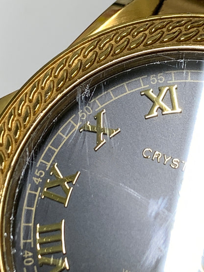 【中古品】【メンズ】 CRYSTAL CARTER クリスタルカーター QUARTZ WATCH クォーツ腕時計 197-260806-yn-21-min カラー：ゴールド 万代Net店