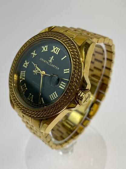 【中古品】【メンズ】 CRYSTAL CARTER クリスタルカーター QUARTZ WATCH クォーツ腕時計 197-260806-yn-21-min カラー：ゴールド 万代Net店