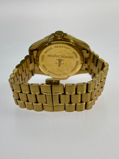 【中古品】【メンズ】 CRYSTAL CARTER クリスタルカーター QUARTZ WATCH クォーツ腕時計 197-260806-yn-21-min カラー：ゴールド 万代Net店