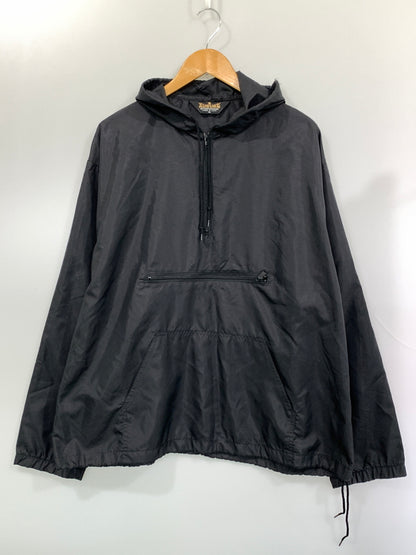 【中古品】【メンズ】 AUBURN オーバーン NYLON ANORAK PARKA ナイロン アノラック パーカー プルオーバー 146-260804-hu-37-min サイズ：XL カラー：ブラック 万代Net店