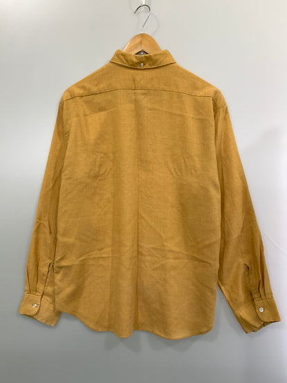 【中古品】【メンズ】 TOWN CRAFT タウンクラフト 60-70S L S SHIRT 60年代 70年代 ロングスリーブ シャツ 長袖 146-260804-hu-35-min サイズ：L 16-16 1/2 カラー：イエロー系 万代Net店